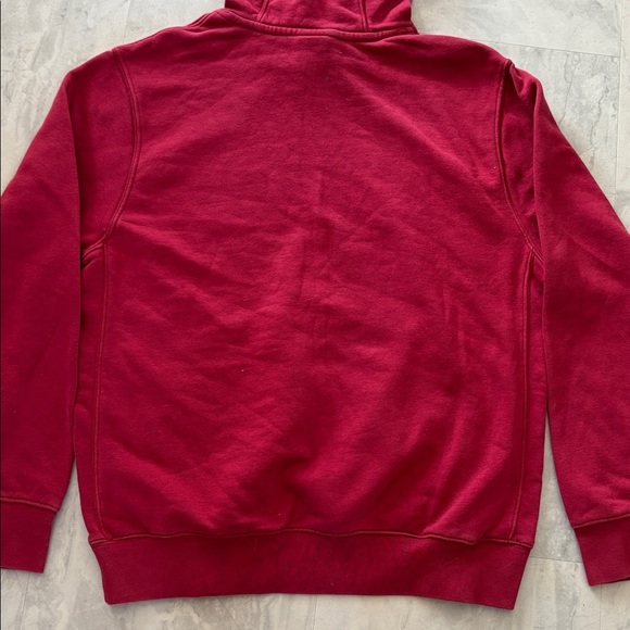 Nike  pullover hoodie  burgundy/white logo on chest  muff front pockets EUC - Picture 10 of 13